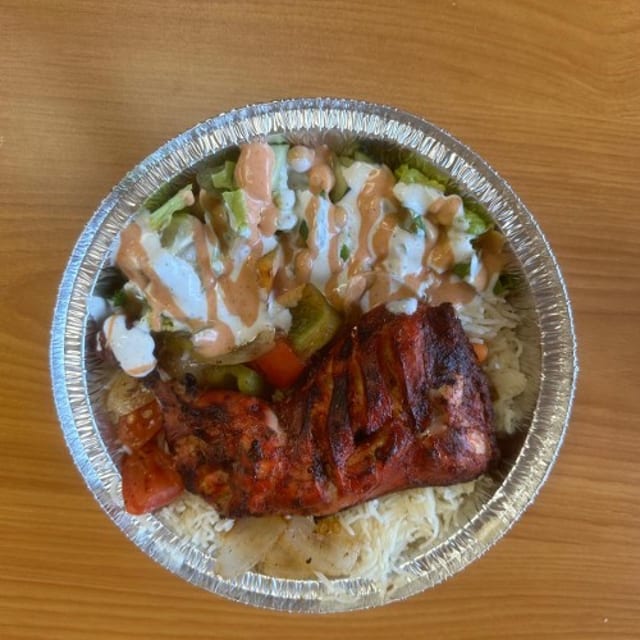 Tandoori Chicken Leg Rice Bowl.