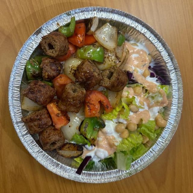 Beef Kabob Rice Bowl.