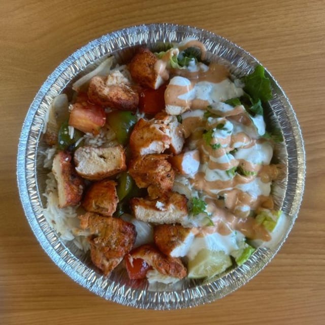 Chicken Tikka Boti Rice Bowl.
