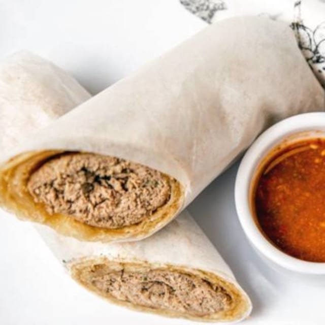 Chicken Kebob Roll.